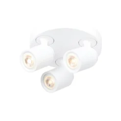 Razza downlight de techo, blanco, Ø 28,5 cm, 3 luces, metal
