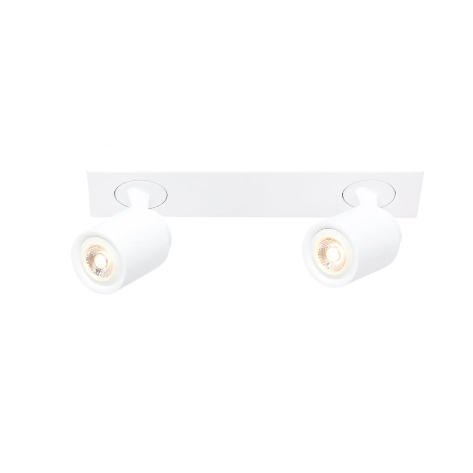 Razza downlight de techo, blanco, longitud 38 cm, 2 luces, metal