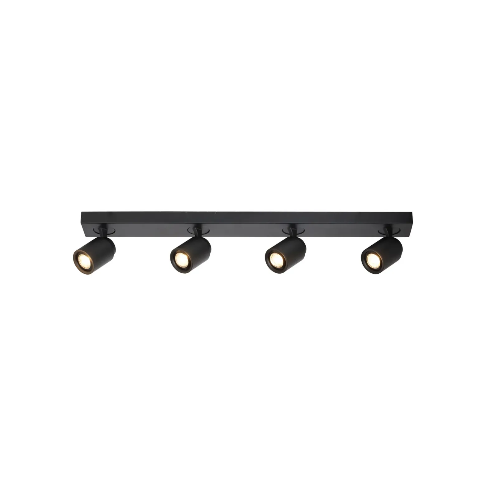 Razza downlight de techo, negro, longitud 82 cm, 4 luces, metal