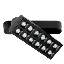 Regleta LED Lindby 48 V Lumaro, negra, 12 puntos, atenuable