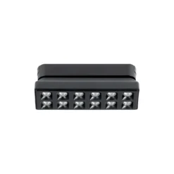 Regleta LED Lindby 48 V Lumaro, negra, 12 puntos, atenuable