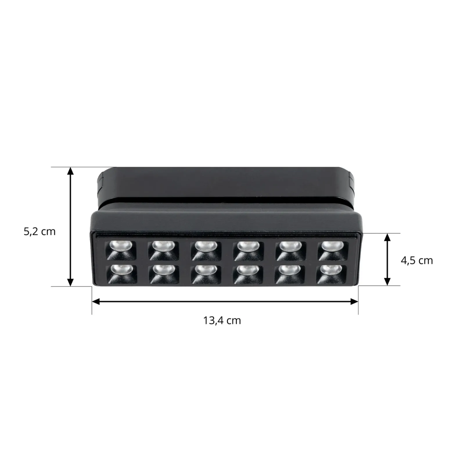 Regleta LED Lindby 48 V Lumaro, negra, 12 puntos, atenuable