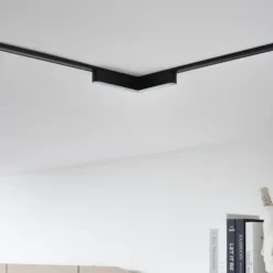 Regleta LED Lindby 48V Lumaro, negra, en forma de L, atenuable