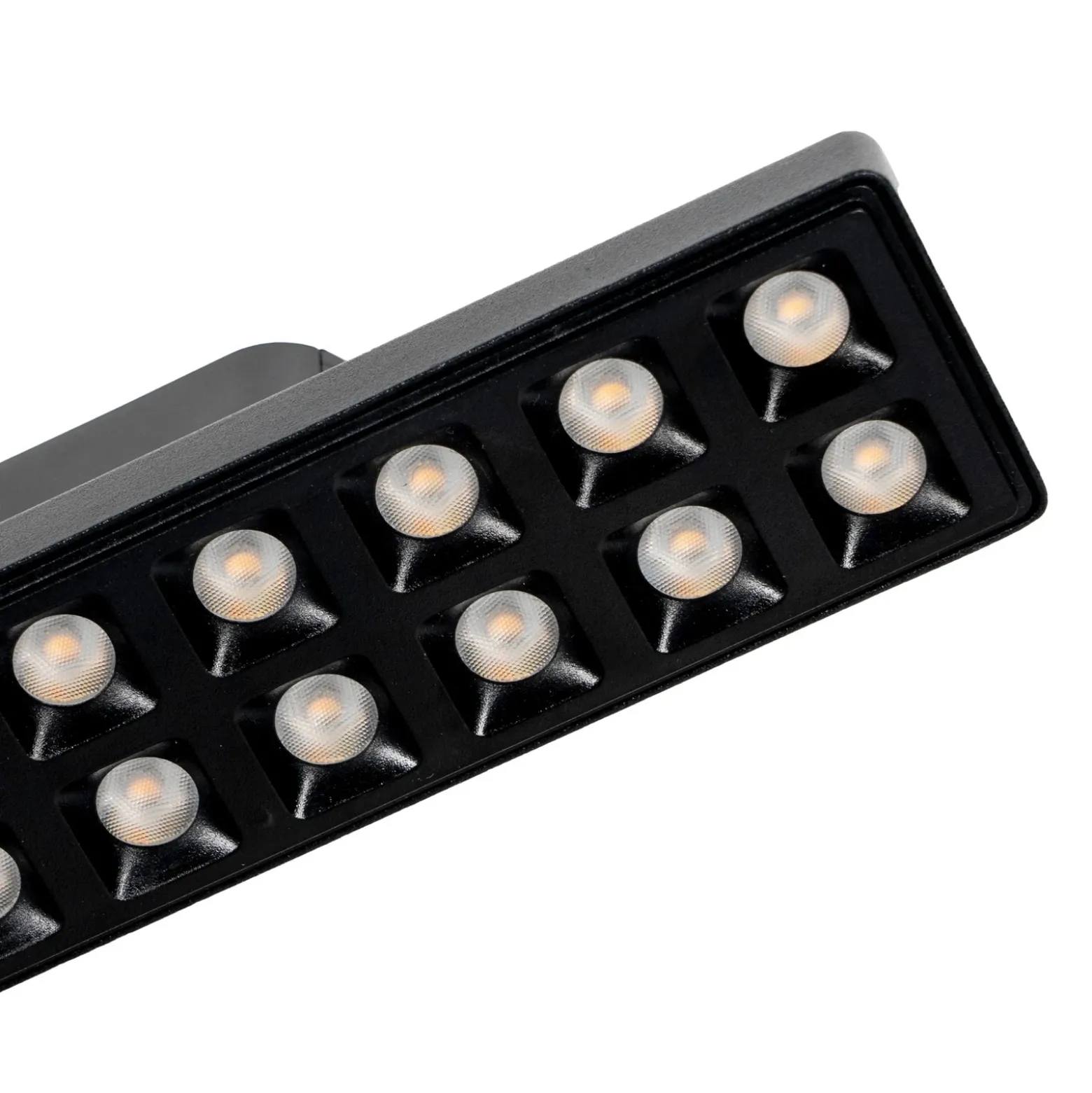 Regleta LED Lindby 48 V Lumaro, negra, 24 puntos, atenuable