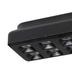 Regleta LED Lindby 48 V Lumaro, negra, 24 puntos, atenuable