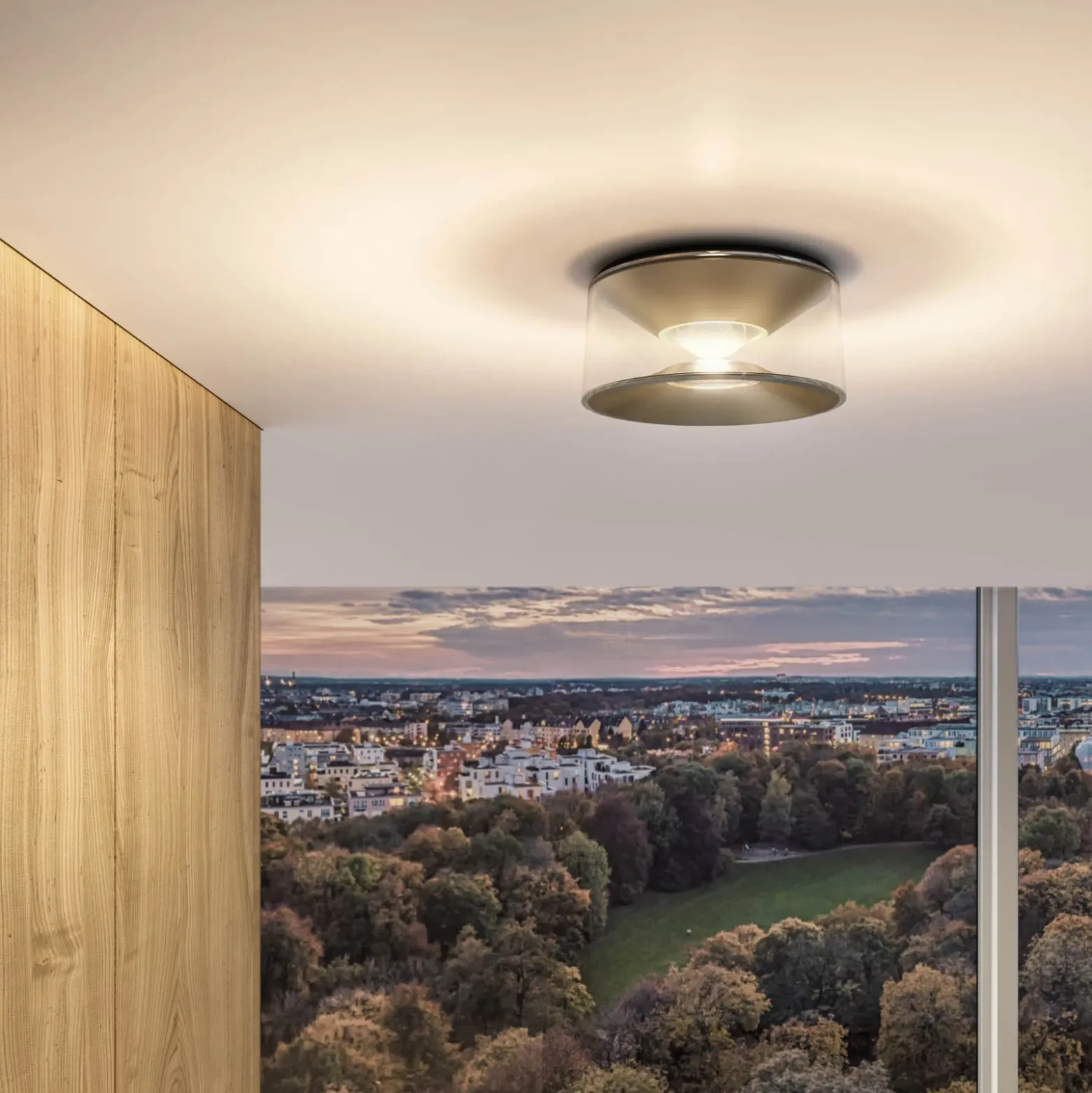 Ribag Vior Plafón LED oro arena 40° 3.000K