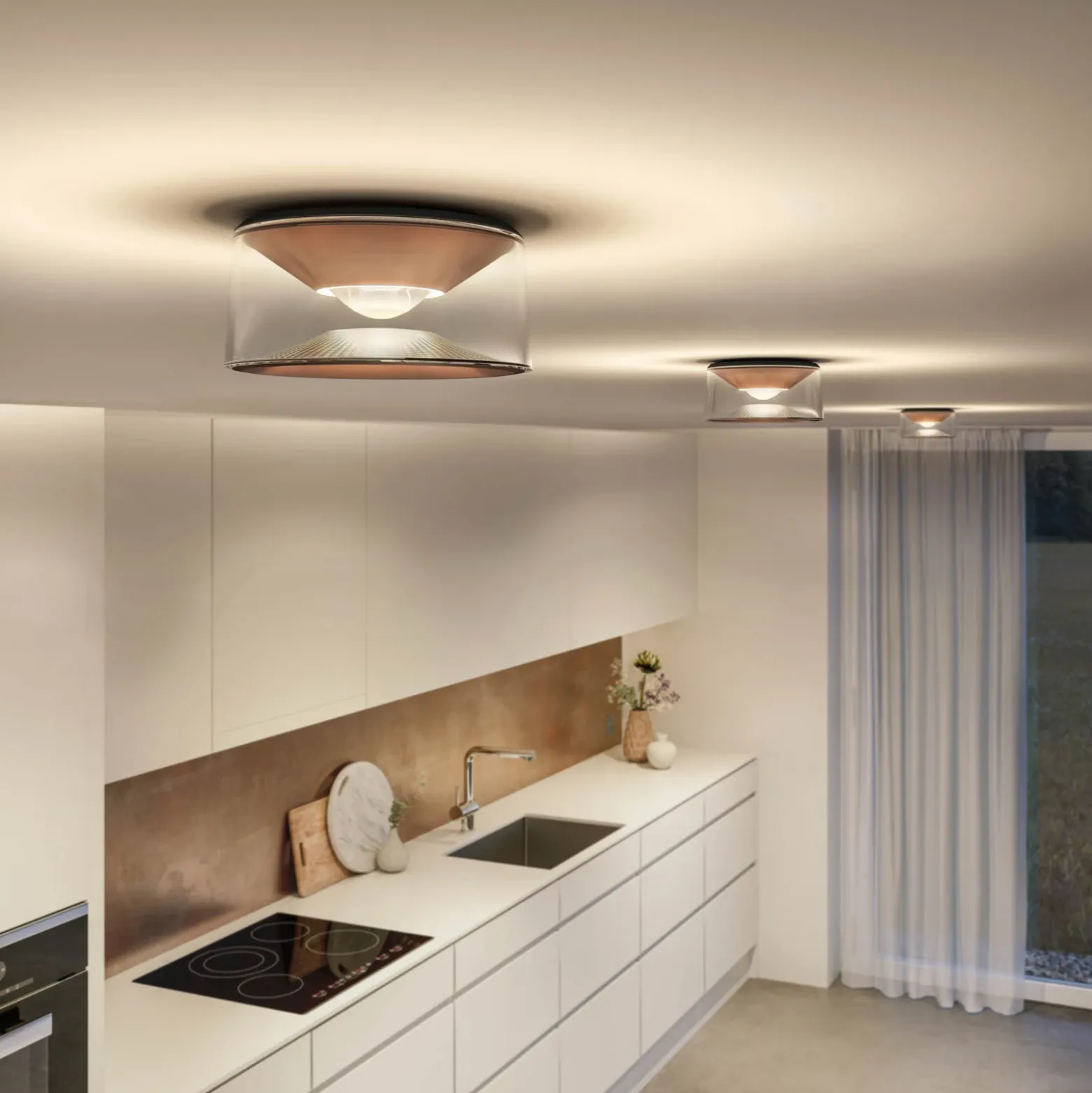Ribag Vior Plafón LED oro rosa 40° 3.000K