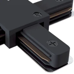 Riel conector X, riel monofásico, negro