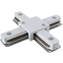 Riel conector X, riel monofásico, blanco