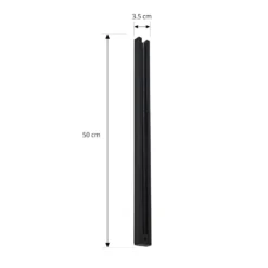 Riel Lindby Linaro, 50 cm, negro, sistema de riel monofásico