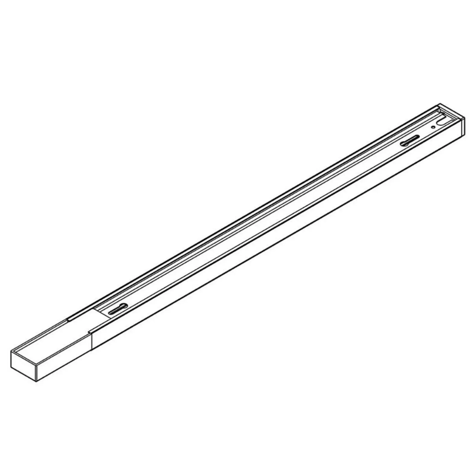 Riel monofásico Track en blanco, 100 cm