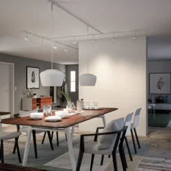 Riel Paulmann URail, blanco señal, longitud 150 cm, aluminio