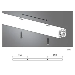 Riel Paulmann URail, blanco señal, longitud 50 cm, aluminio