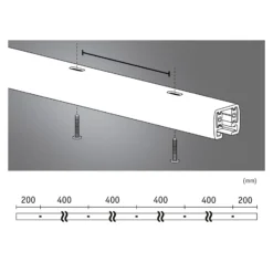 Riel Paulmann URail, blanco señal, longitud 200 cm, aluminio