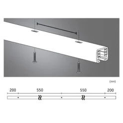 Riel Paulmann URail, blanco señal, longitud 150 cm, aluminio