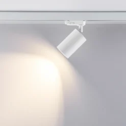 riel trifásico spot Can, blanco, aluminio, GU10, orientable