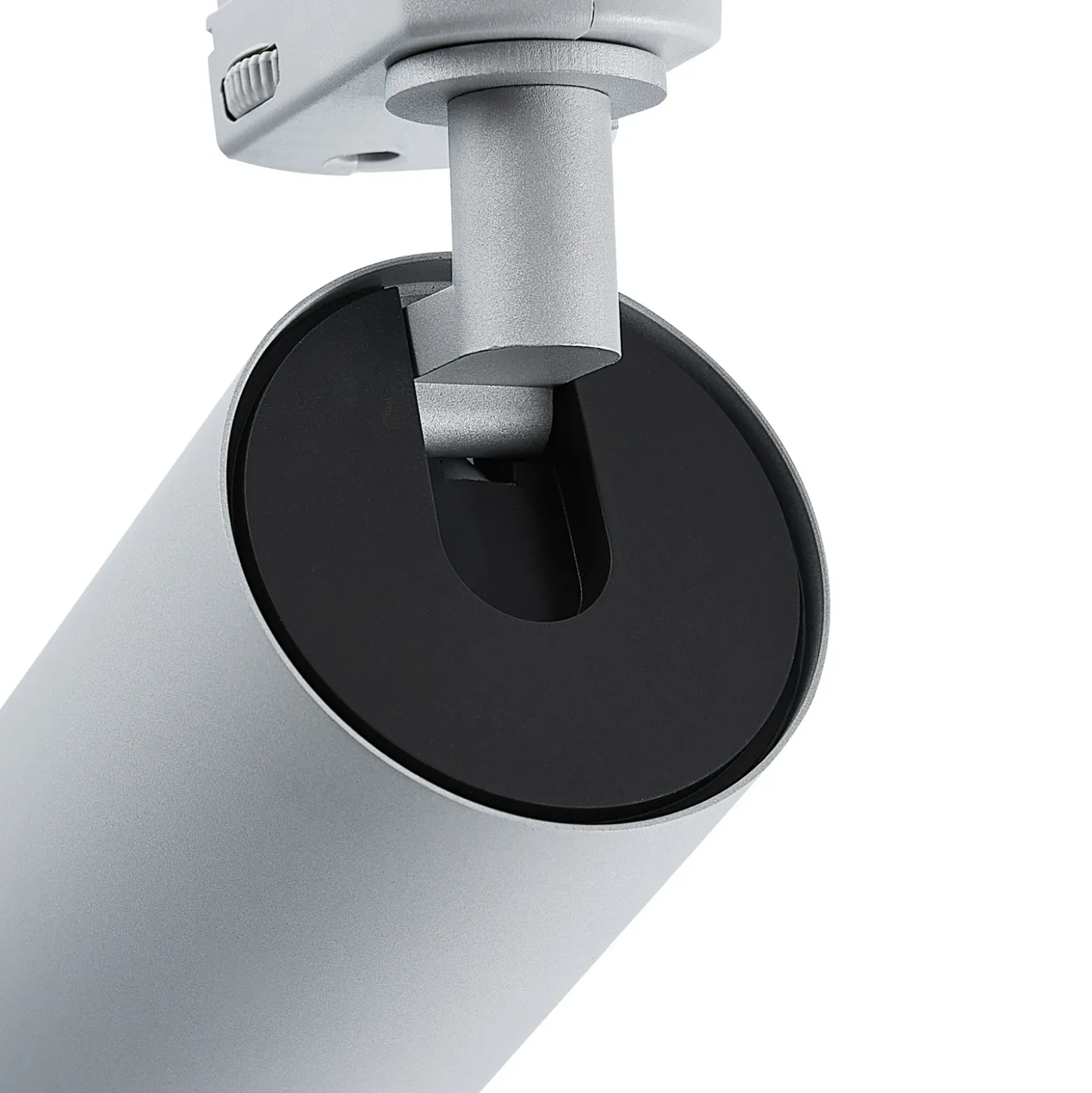 riel trifásico spot Can, plata, aluminio, GU10, orientable