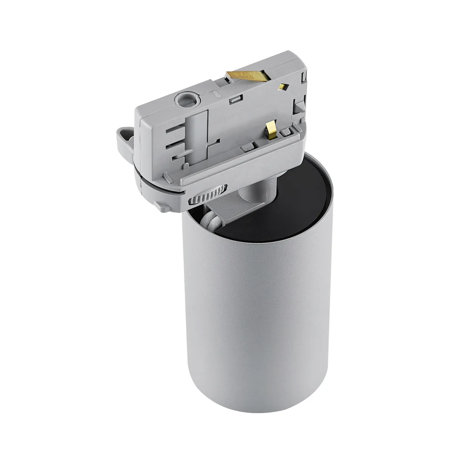 riel trifásico spot Can, plata, aluminio, GU10, orientable