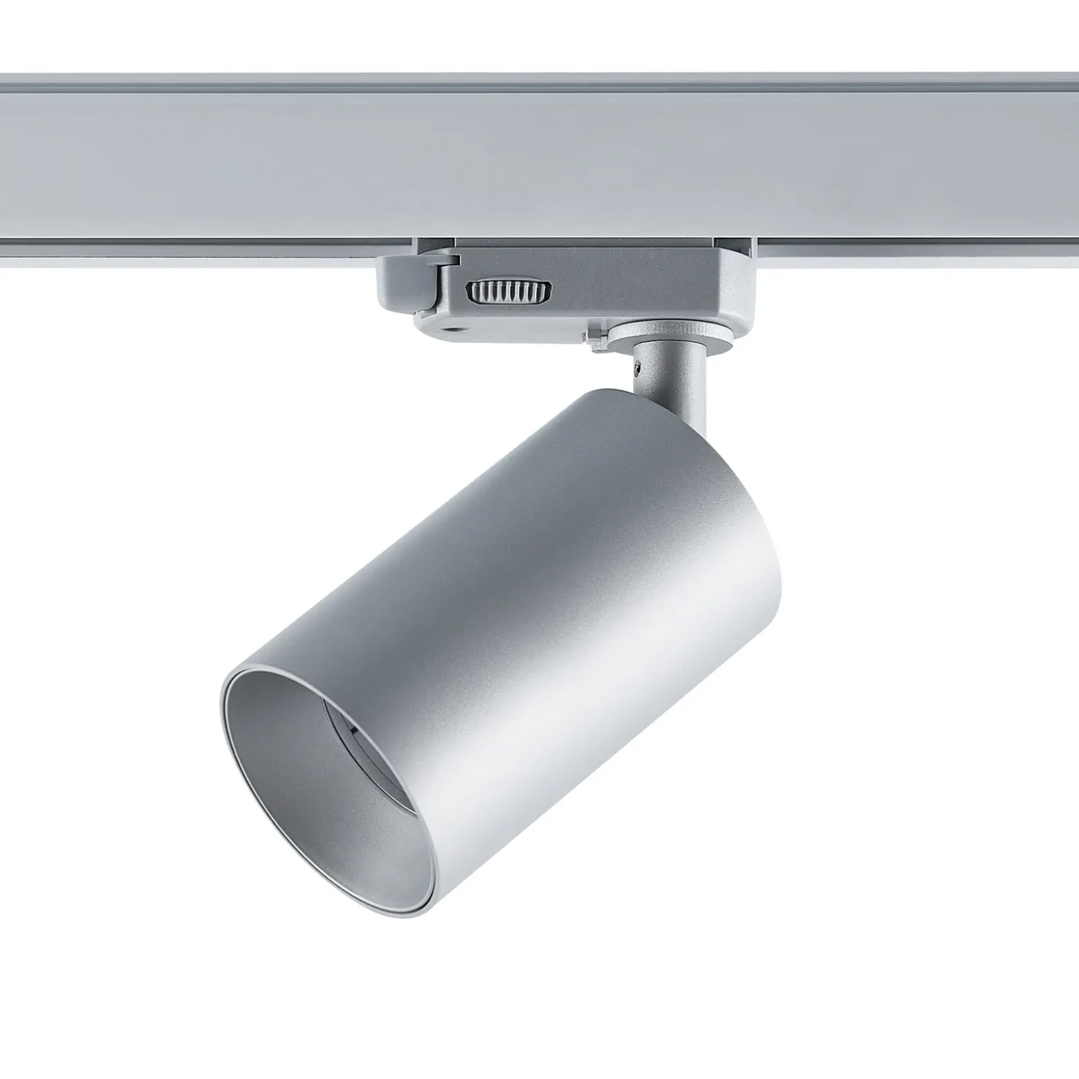 riel trifásico spot Can, plata, aluminio, GU10, orientable