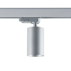 riel trifásico spot Can, plata, aluminio, GU10, orientable