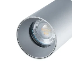 riel trifásico spot Can, plata, aluminio, GU10, orientable