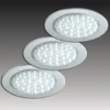 R 68-LED Foco empotrable en acero inoxidable, juego de 3