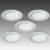 R 68-LED Foco empotrable en acero inoxidable, juego de 5