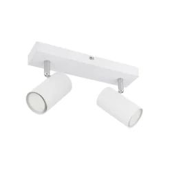 Robby downlight de techo, blanco, longitud 26 cm, 2 luces, metal
