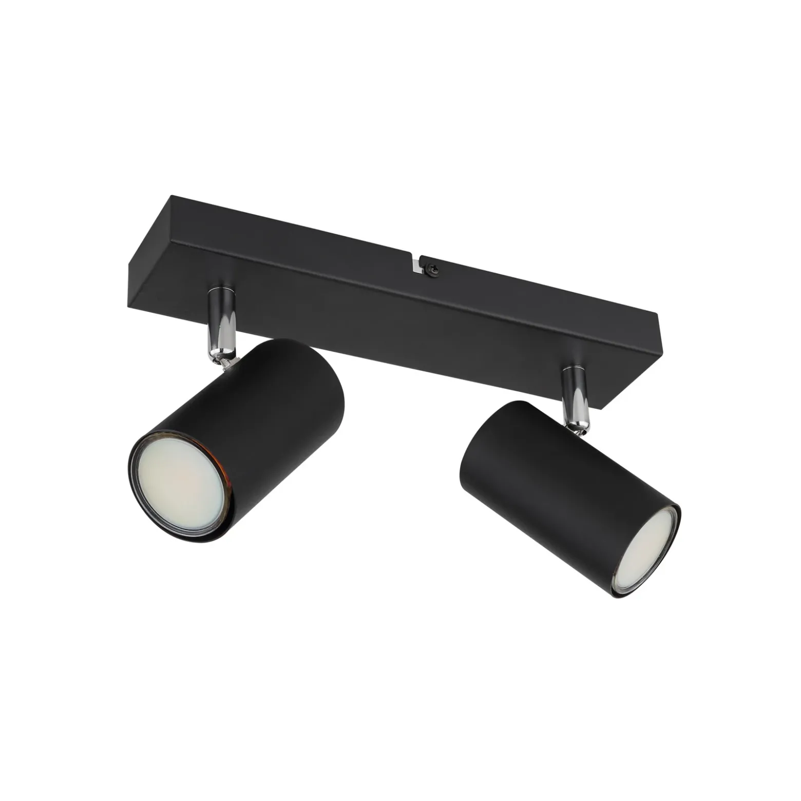 Robby downlight de techo, negro, longitud 26 cm, 2 luces, metal