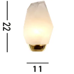Rocky aplique de pared, 1 luz, color latón, acero, cristal, IP44