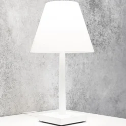 Rotaliana Dina+ Lámpara de mesa LED recargable blanco/blanco