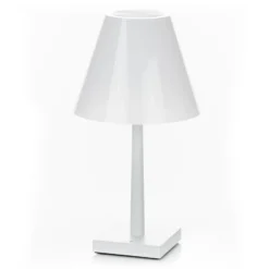 Rotaliana Dina+ Lámpara de mesa LED recargable blanco/blanco