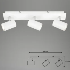 Rune plafón, orientable, 3 luces, blanco