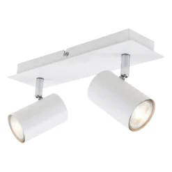 Rune plafón, orientable, 2 luces, blanco