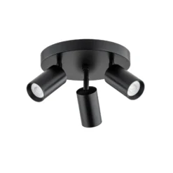 Sado downlight de techo, 3 luces, antracita, acero, regulable