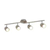 Samson downlight de techo, color plata, metal, 4 luces, IP44