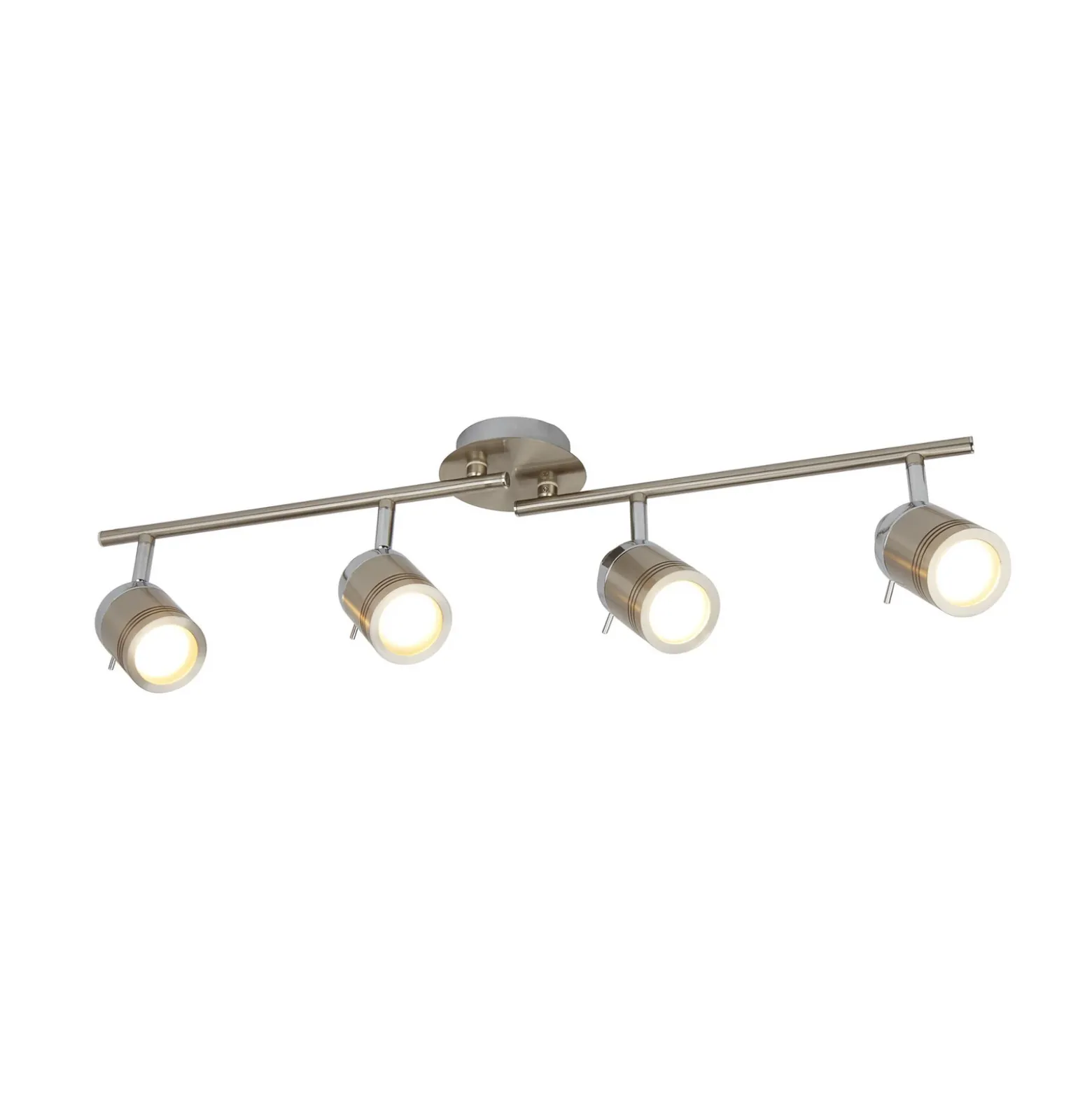 Samson downlight de techo, color plata, metal, 4 luces, IP44