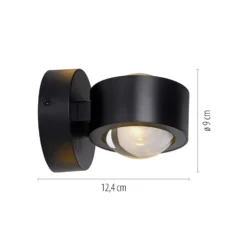 Schöner Wohnen aplique de pared LED Chia, negra, 3000 K, arriba/abajo