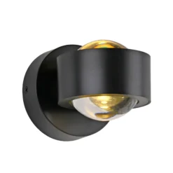 Schöner Wohnen aplique de pared LED Chia, negra, 3000 K, arriba/abajo
