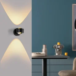Schöner Wohnen aplique de pared LED Chia, negra, 3000 K, arriba/abajo