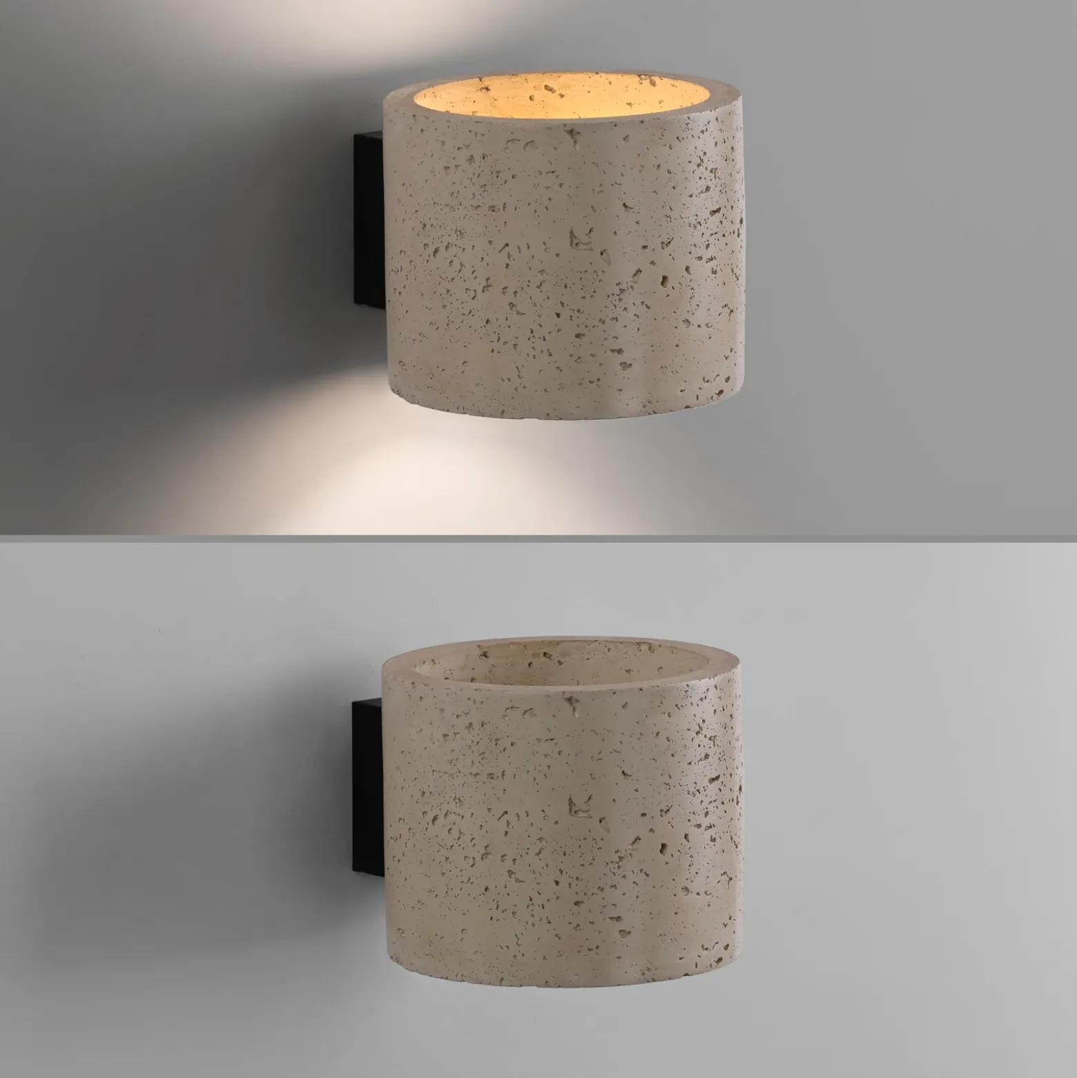 Schöner Wohnen Aplique de pared Traventa, beige, arriba/abajo, G9