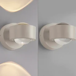 Schöner Wohnen aplique de pared LED Chia, arena 3000 K arriba/abajo