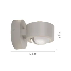 Schöner Wohnen aplique de pared LED Chia, arena 3000 K arriba/abajo