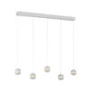 SCHÖNER WOHNEN Lámpara colgante LED Lini blanca, 5 luces, 3000 K