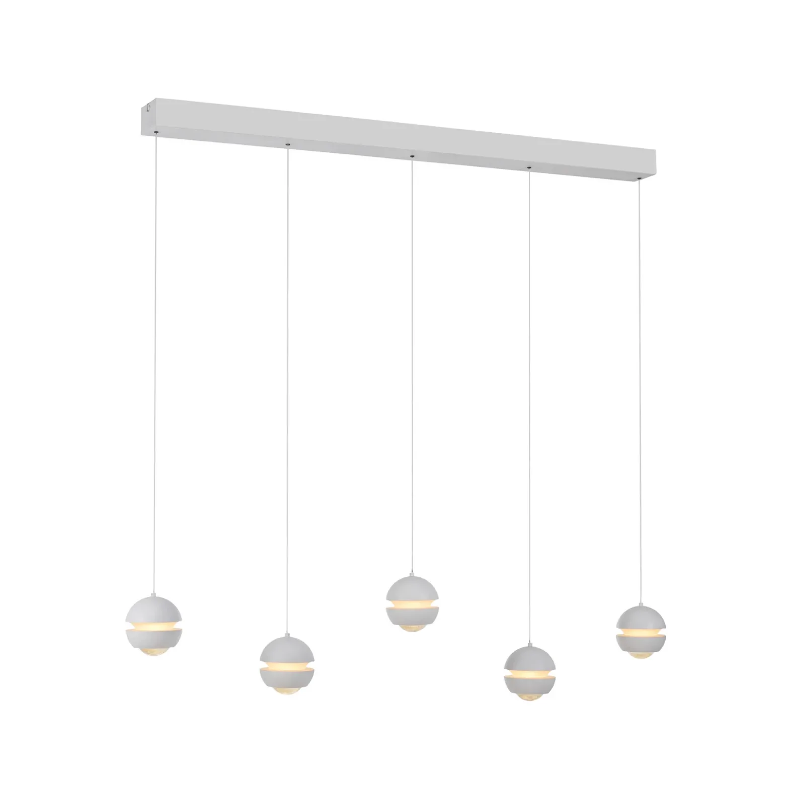 SCHÖNER WOHNEN Lámpara colgante LED Lini blanca, 5 luces, 3000 K
