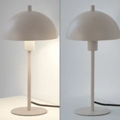 Schöner Wohnen Lámpara de mesa Ali, brisa de arena, hierro, E14