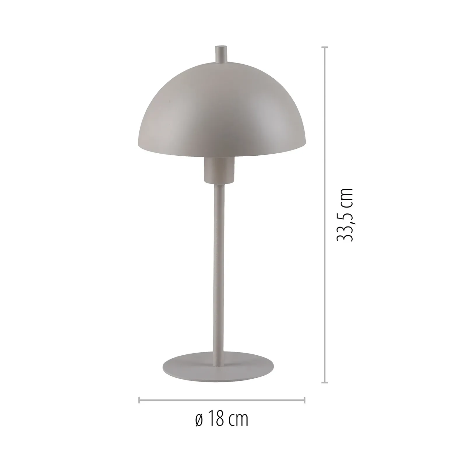 Schöner Wohnen Lámpara de mesa Ali, brisa de arena, hierro, E14