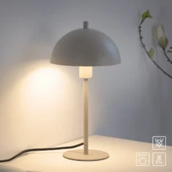Schöner Wohnen Lámpara de mesa Ali, brisa de arena, hierro, E14