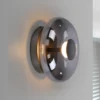SCHÖNER WOHNEN Lámpara LED de techo Posh, cristal ahumado, 3000 K