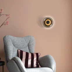 SCHÖNER WOHNEN Lámpara LED de techo Posh, cristal ahumado, 3000 K